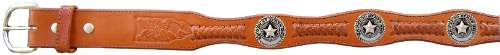 Texas Seal Concho Belt Honey