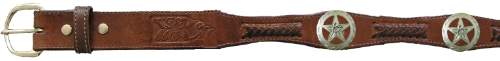 Silver Star Concho BELT Brown