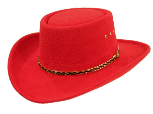 Hat, Felt Gambler RED