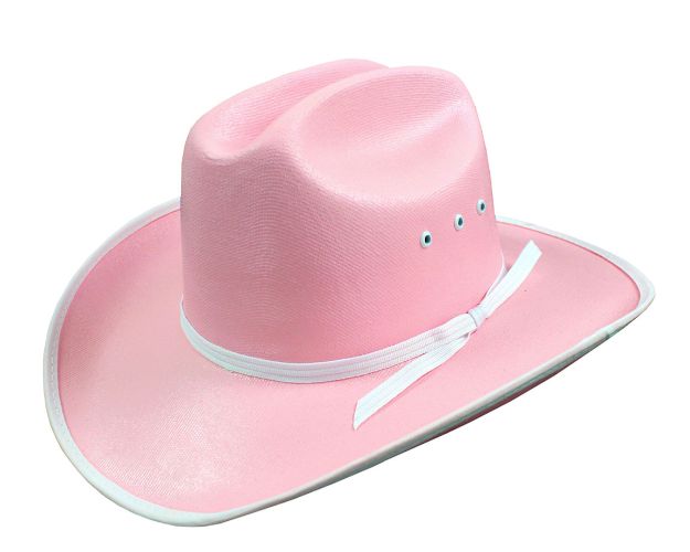 Child's Canvas HAT Pink w/ White Band