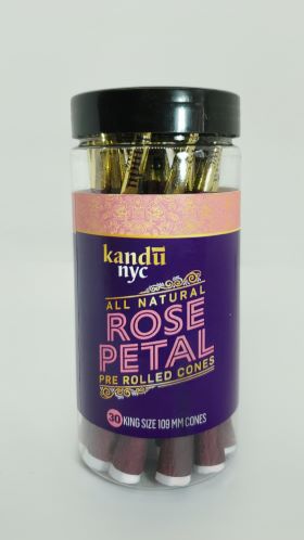 Kandu NYC Rose Petal Pre Rolled Cones 109mm Red 30 Count