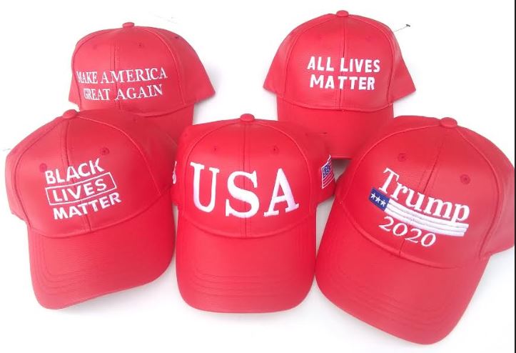 LEATHER - like Baseball Caps Hats Embroider  One Size Trump 2020,
