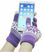 Winter Snow Jacquard Screen Touch Glove for CELL PHONE etc