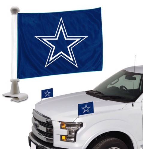 DALLAS COWBOYS NFL Ambassador Auto Flag Pair