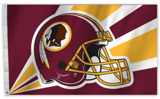 3' x 5' Flag HELMET - NFL Washington Redskins