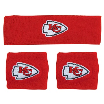 HEADBAND & Wristband Head Band 3 pcs Set - Kansas City Chiefs NFL