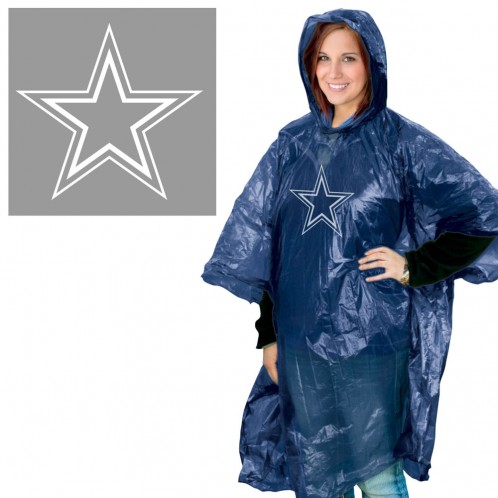 Rain PONCHO - NFL Dallas Cowboys One Size