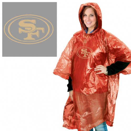 Rain PONCHO - NFL San Francisco 49ers One Size