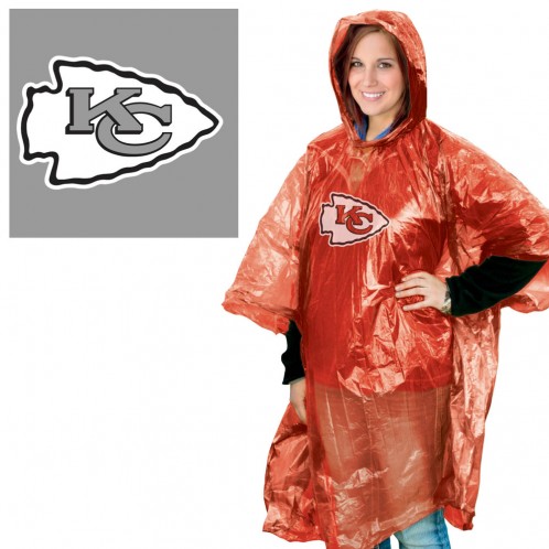 Rain PONCHO - NFL Kansas City Chiefs One Size