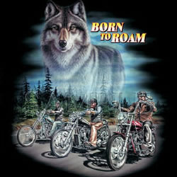 Apparel T-shirts BIKER Wear:''Born to Roam II''