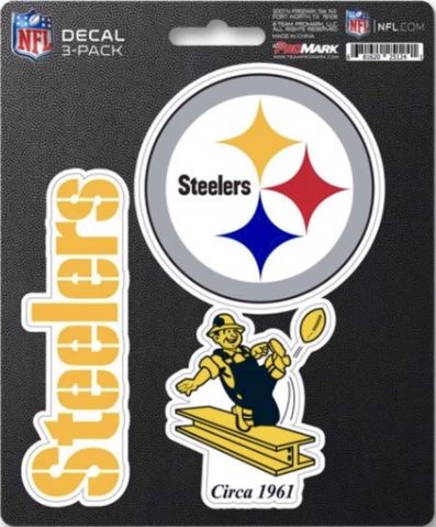Decal 3-pack set NFL Pittsburgh STEELERS
