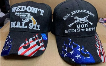 Embroidered BASEBALL CAPs /Don't Dial 911, 2nd Amendment