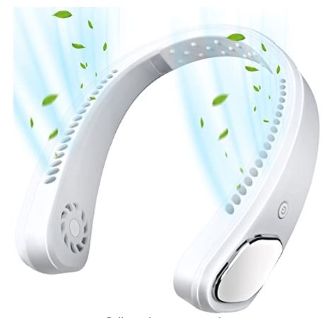 Portable Bladeless Neck FAN, Hand Free, USB Rechargeable.