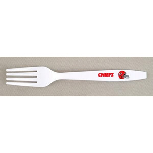 LICENSED Products Sport Fans Plastic Fork - NFL Kansas City Chie