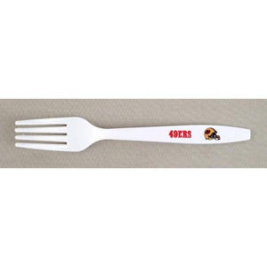 LICENSED Products Sport Fans Plastic Fork - NFL San Francisco 49e