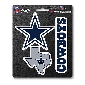 Decals 3-Pk Set - NFL DALLAS COWBOYS