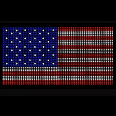 America FLAG - Bling Emblem Adhesive Decal and rhinestones trans