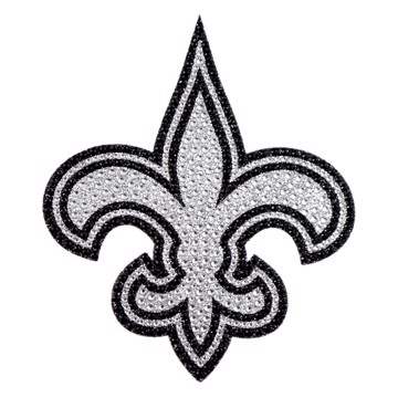 Bling Emblem Adhesive Decal with Silver Rhinestone - NFL SAINTS