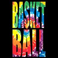 T-shirt Mens''BASKETBALL 80'S TIE DYE''