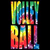 T-shirt Mens''VOLLEYBALL 80'S TIE DYE''