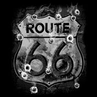 T-shirt Mens''ROUTE 66 BULLET HOLES''