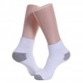 Men's Sports Ankle SOCKS White with Gray Heel & Toe Sale by Dozen