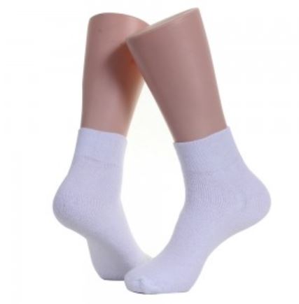 Men's Sports Ankle SOCKS White Heel & Toe Sale by Dozen