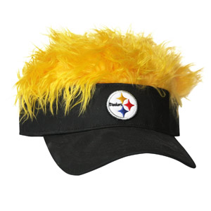 Flair Hair Visor Hat Cap Adjustable - NFL Pittsburgh STEELERS