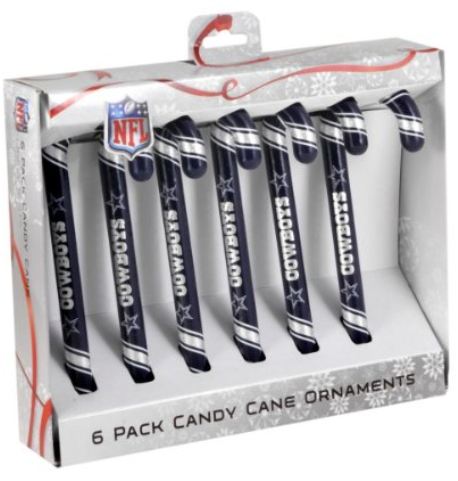 Candy Cane christmas Ornament Set - NFL DALLAS COWBOYS