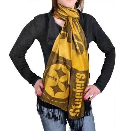 Team Pashmina Fashion Scarf Pittsburgh STEELERS NFL
