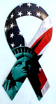 Ribbon CAR Magnet 18 - Statue of Liberty