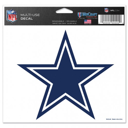 Multi-Use Colored Decal 5'' x 6''- DALLAS COWBOYS