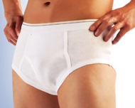 Wholesale Men's Fly Front Briefs UNDERWEAR White 6XL