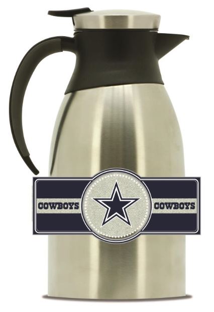 Coffee Pot Stainless Steel Large (68 Oz) - NFL DALLAS COWBOYS.