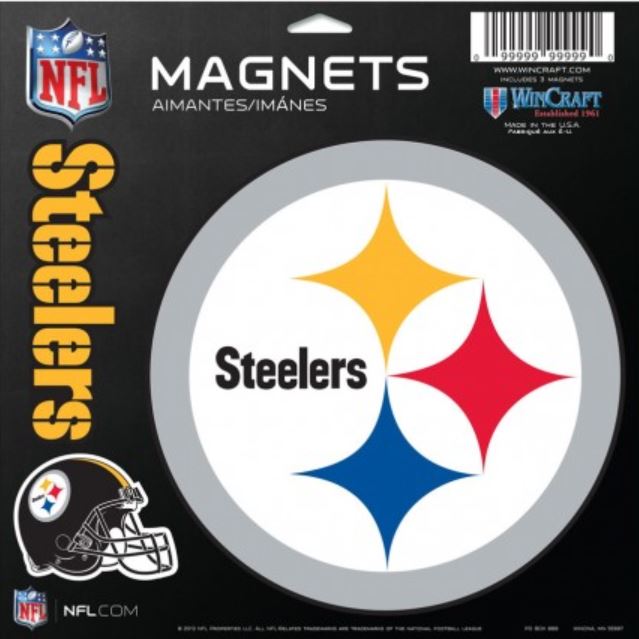Vinyl Die cut logo Magnet 11'' x 11'' - Pittsburgh STEELERS NFL