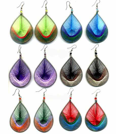 Fashion JEWELRY: Beautiful Hand-Made Silk Woven Thread Earring