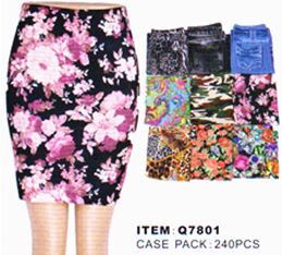 Fashion Multi-color Print SKIRT Q7801