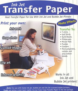 Inkjet Opaque Plain Transfer Paper 8.5''x11'' for Dark Color.