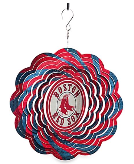 Metal Geo WIND Chime SPINNER MLB Boston Red Sox