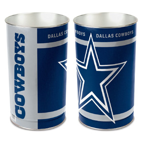 15'' Metal Wastebasket / Trash Can NFL DALLAS COWBOYS