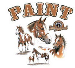 Apparel T-shirt Animals WildLife Horses Printed:''PAINT''