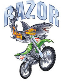 Apparel T-shirt Streetwear Aquatic Shark Printed:''RAZOR''