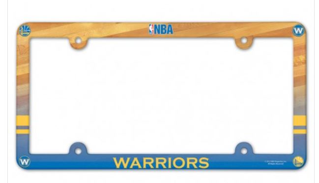 License Plate FRAME Plastic - NBA Golden Staten Warriors