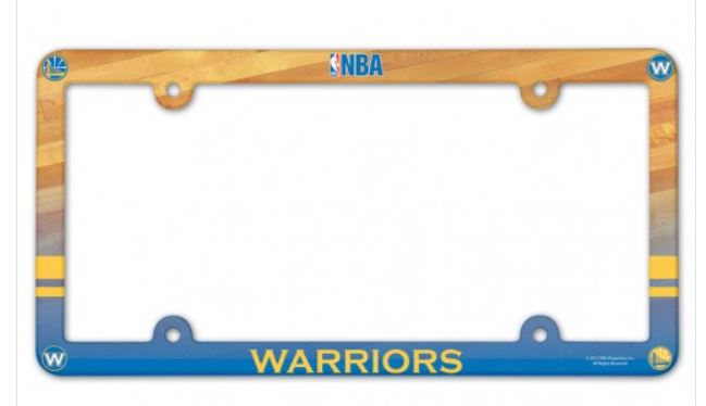 License Plate FRAME Plastic - NBA Golden Staten Warriors