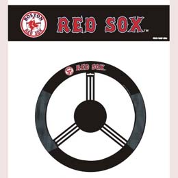 Poly-Suede Steering Wheel Cover - MLB Boston RED SOX