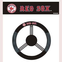 Poly-Suede Steering Wheel Cover - MLB Boston RED SOX