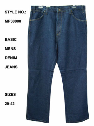 JEANS Basic Men Denim - Long, Dark Blue