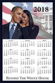 POSTER Calendar 2018 - Barack Obama and Michelle Obama.