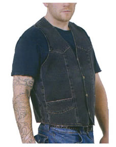 Plain VEST In Denim