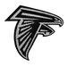 Bling Emblem Adhesive DECAL w/ Silver Rhinestone - NFL Falcons